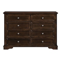 Traditional 8-Drawer Dresser with Ball Bearing Glides