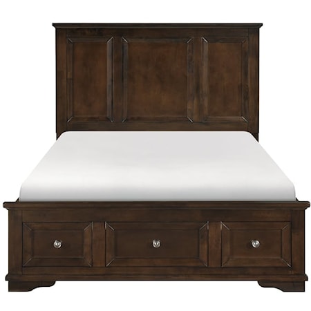 Full Platform Bed with Footboard Storage