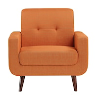 Mid-Century Modern Accent Chair with Button Tufting