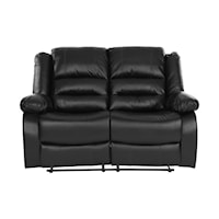 Transitional Double Reclining Loveseat