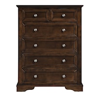Traditional 6-Drawer Chest of Drawers with Antique Pewter Knobs