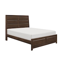 Contemporary King Bed with Beveled Frame