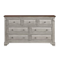 Traditional 7-Drawer Dresser with Frame Molding
