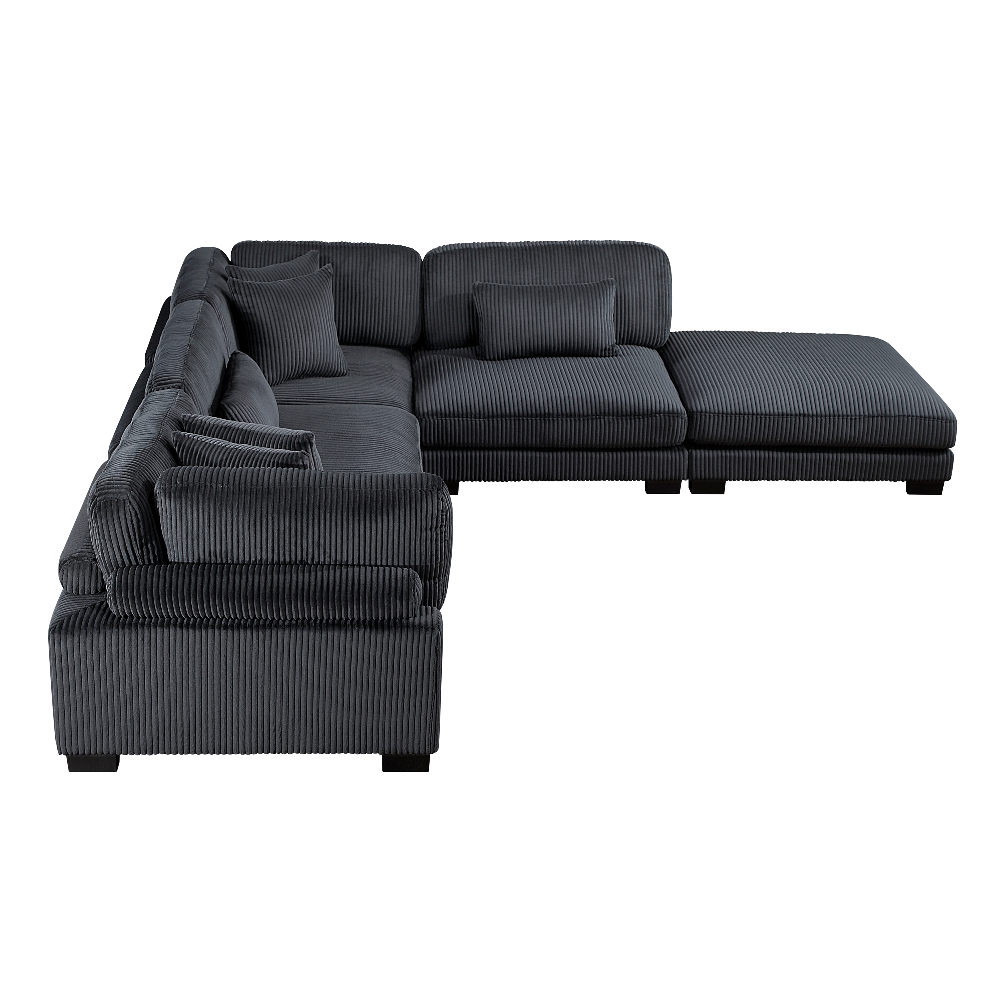 Homelegance Traverse 5-Piece Sectional Sofa with Ottoman