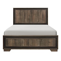 Rustic California King Panel Bed