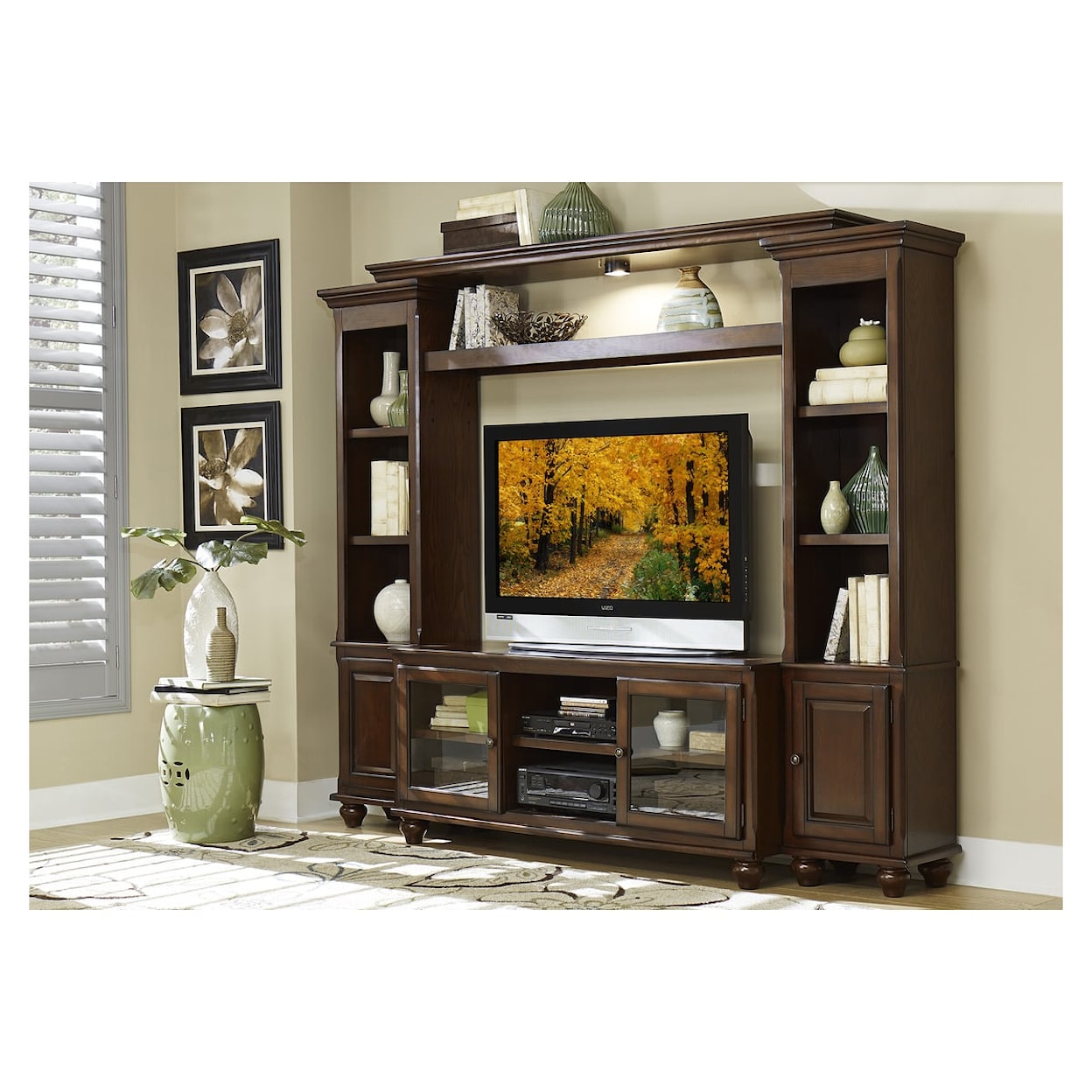 Homelegance Furniture Lenore 4-Piece Entertainment Center