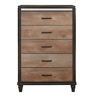 Rustic 5-Drawer Bedroom Chest