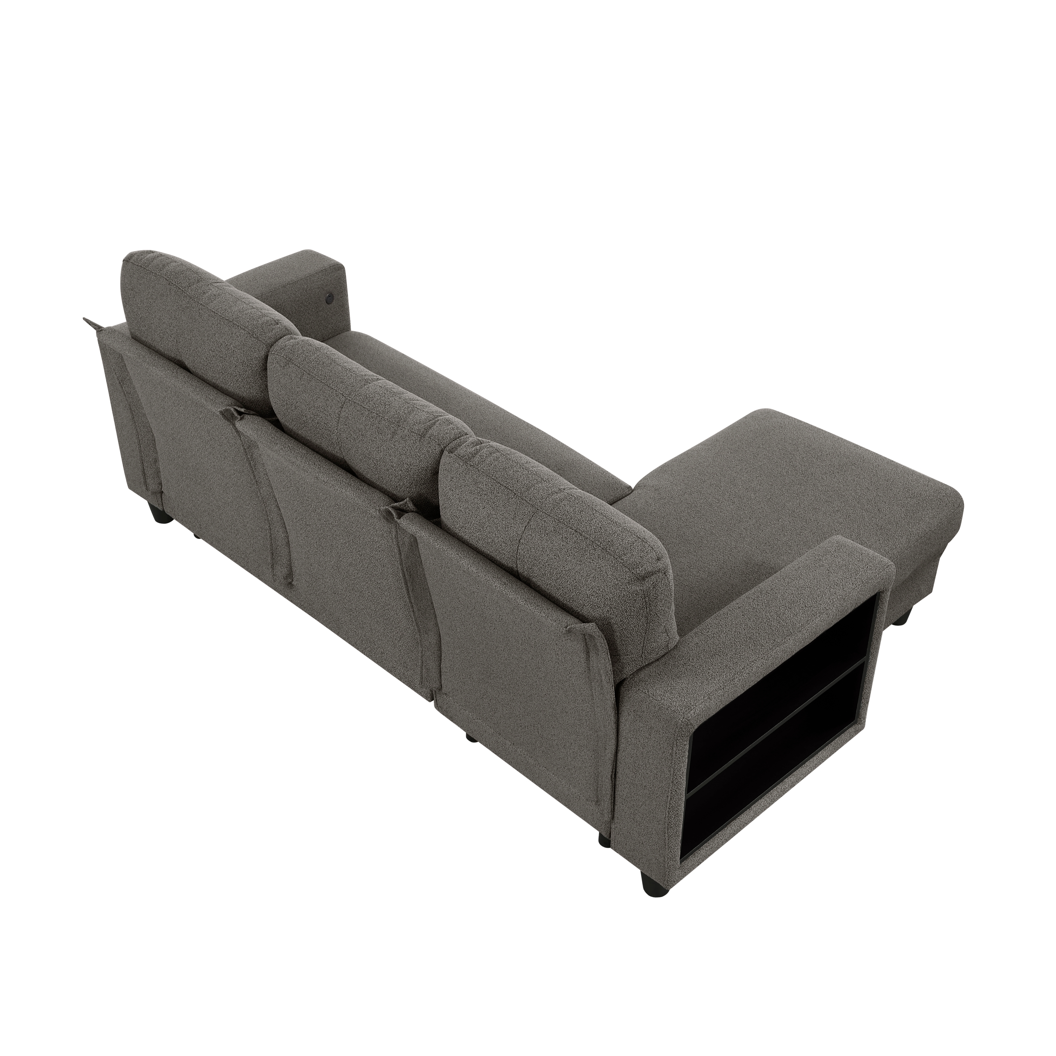 Homelegance Ansley 3-Piece Sectional Sofa with Pull-Out Bed