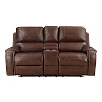 Double Glider Reclining Love Seat With Center Console, Receptacles And Usb Ports