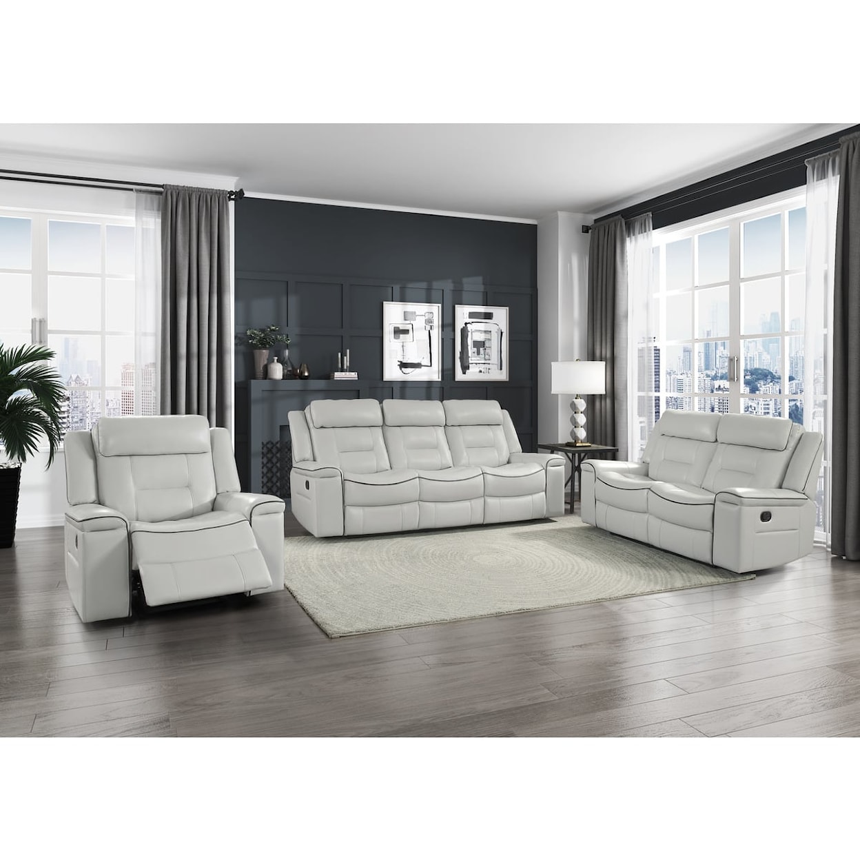 Homelegance Furniture Darwan Lay Flat Reclining Sofa