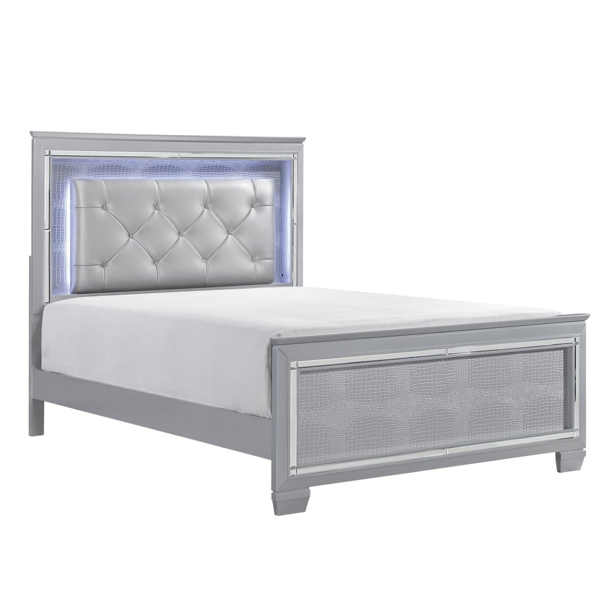 Homelegance Furniture Allura California King Panel Bed with LED Lights