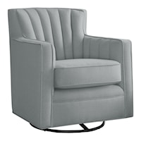 Traditional Upholstered Accent Swivel Chair