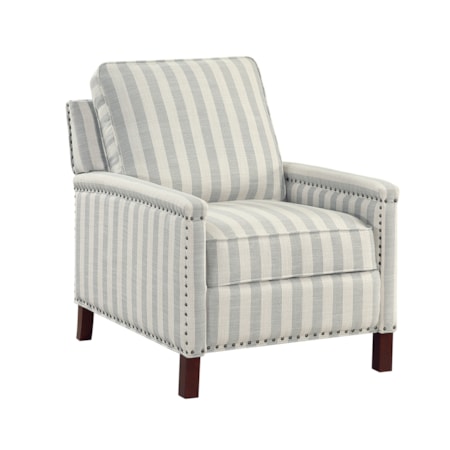 Striped Push-Back Reclining Chair