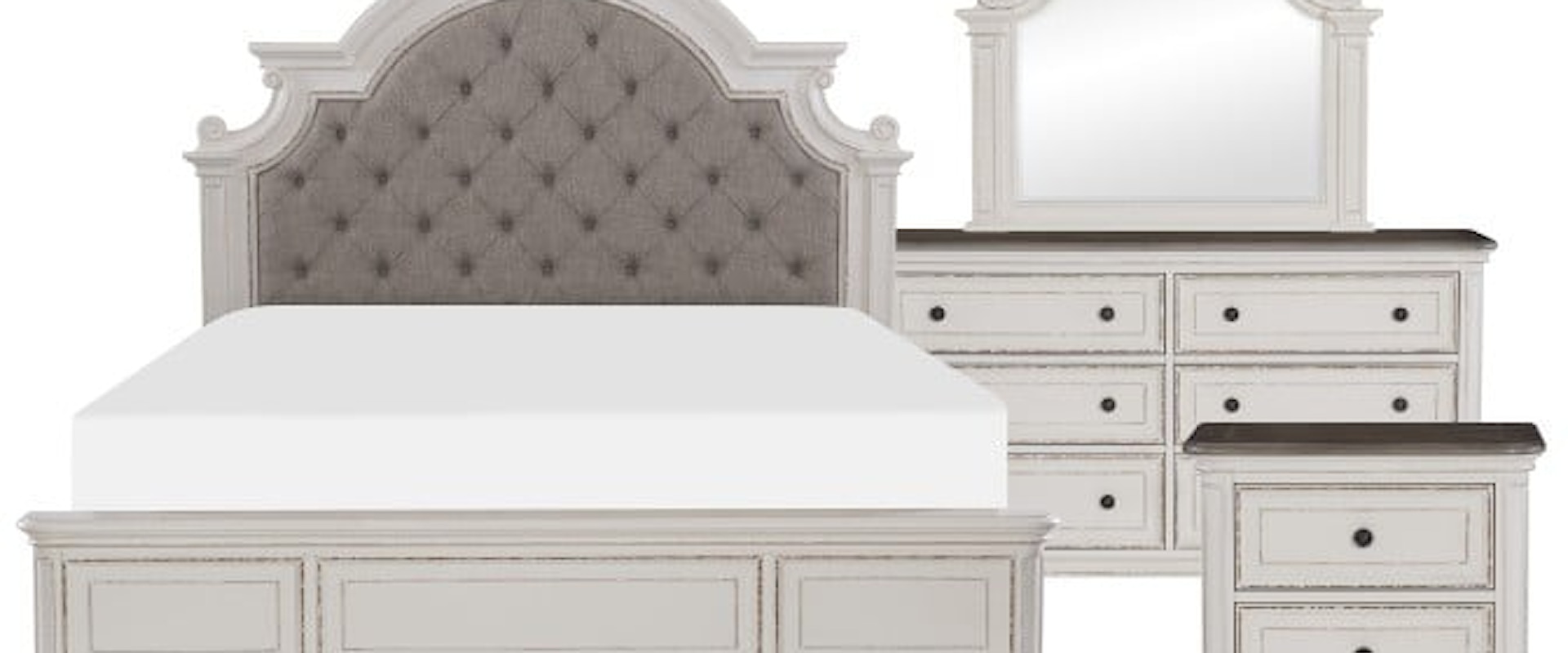 Transitional 4-Piece Queen Bedroom Set