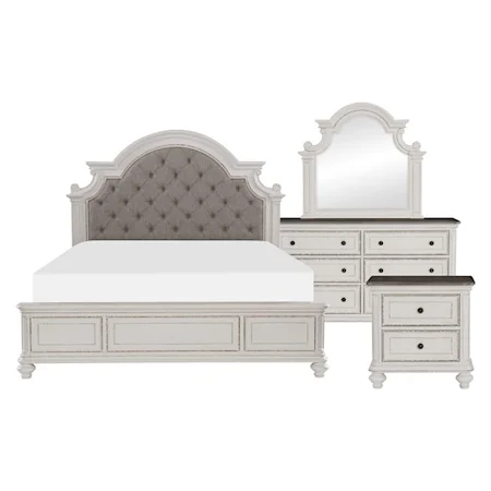 Transitional 4-Piece Queen Bedroom Set