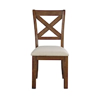 Transitional Side Chair with X-Back