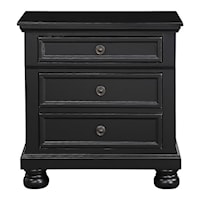 Transitional Nightstand with Hidden Felt-Lined Drawer