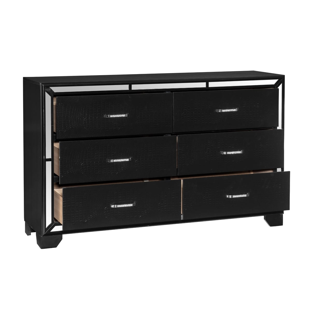 Homelegance Aveline 1428BK5 Glam 6 Drawer Dresser A1 Furniture