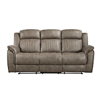 Transitional Double Reclining Sofa