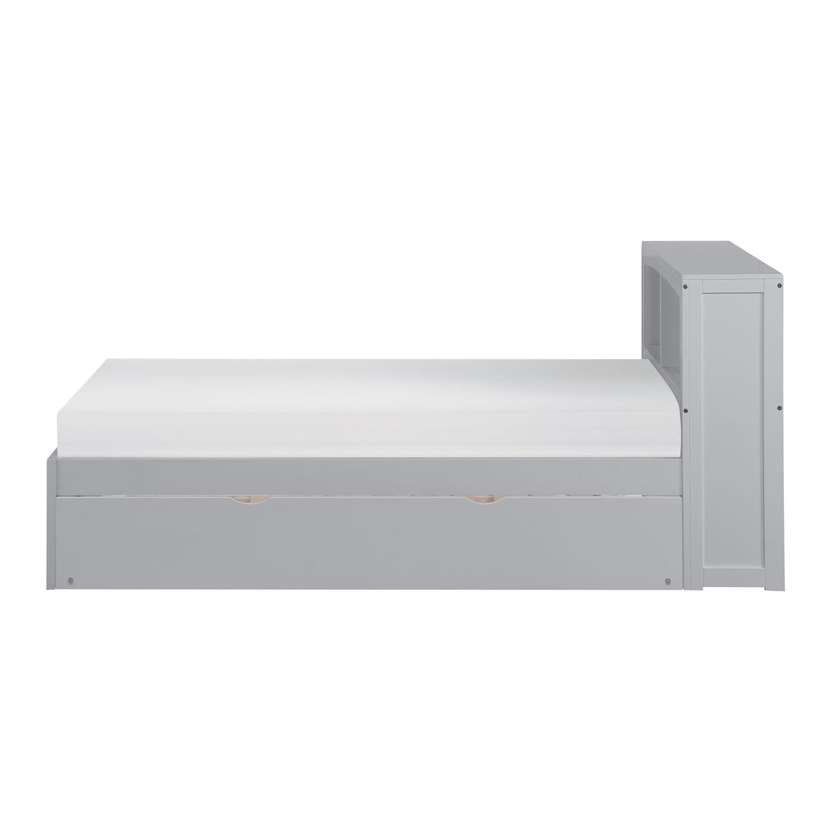 Twin Bookcase Bed with Twin Trundle