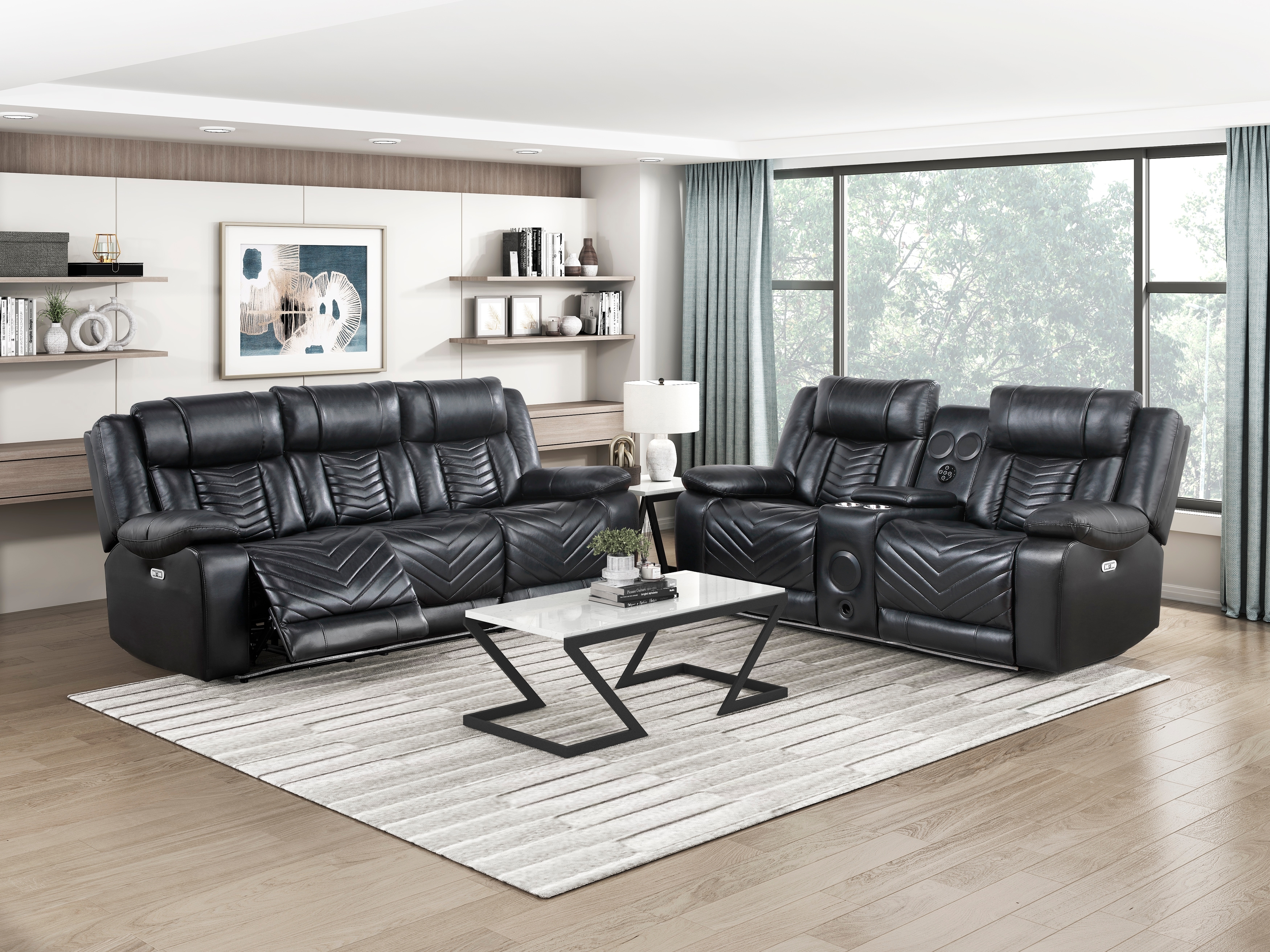 Homelegance Huron Power Double Reclining Sofa
