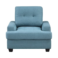 Transitional Accent Chair with Tufted Seat