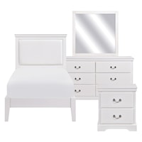 Transitional 4-Piece Twin Bedroom Set