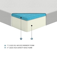 6" Gel-Infused Memory Foam Mattress Display Cube