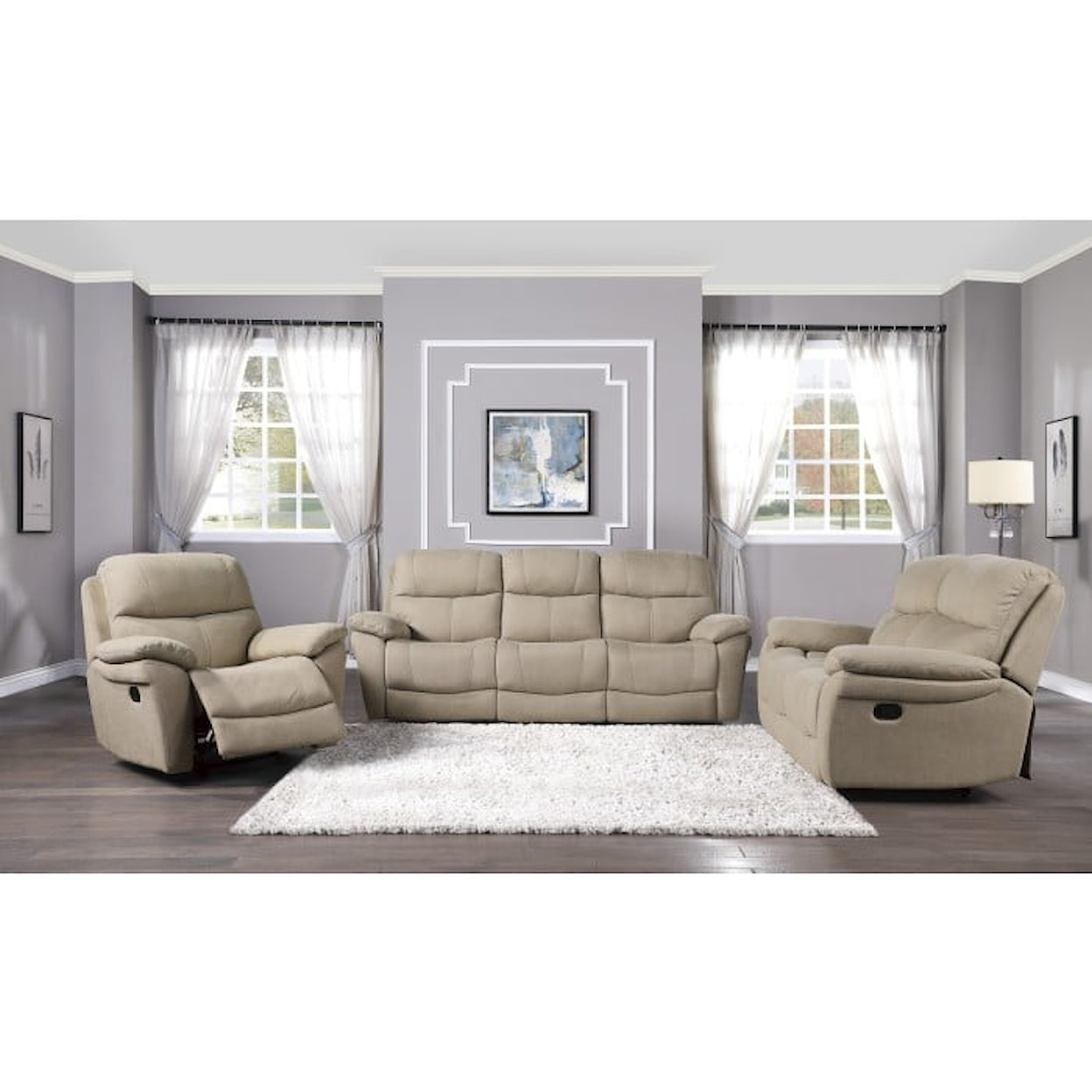Homelegance Furniture Longvale Double Reclining Sofa