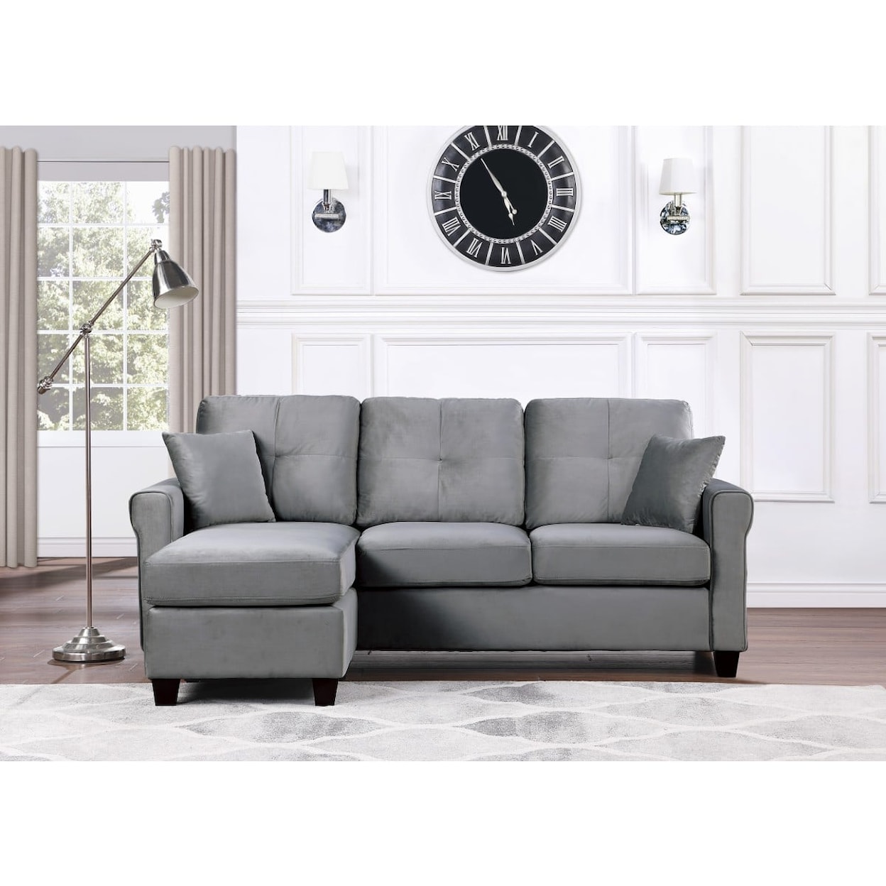 Homelegance Furniture Monty Reversible Sofa Chaise