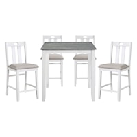 Transitional 5-Piece Counter Height Dining Set