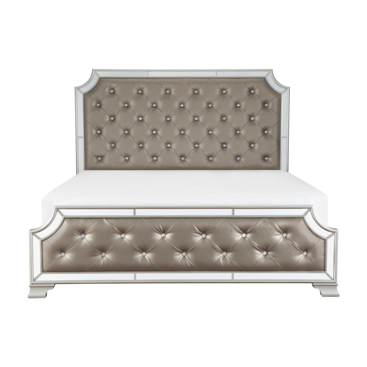Homelegance Avondale King Upholstered Bed with Button Tufting
