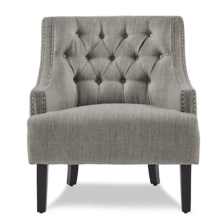 Transitional Accent Chair with Nail Head Trim