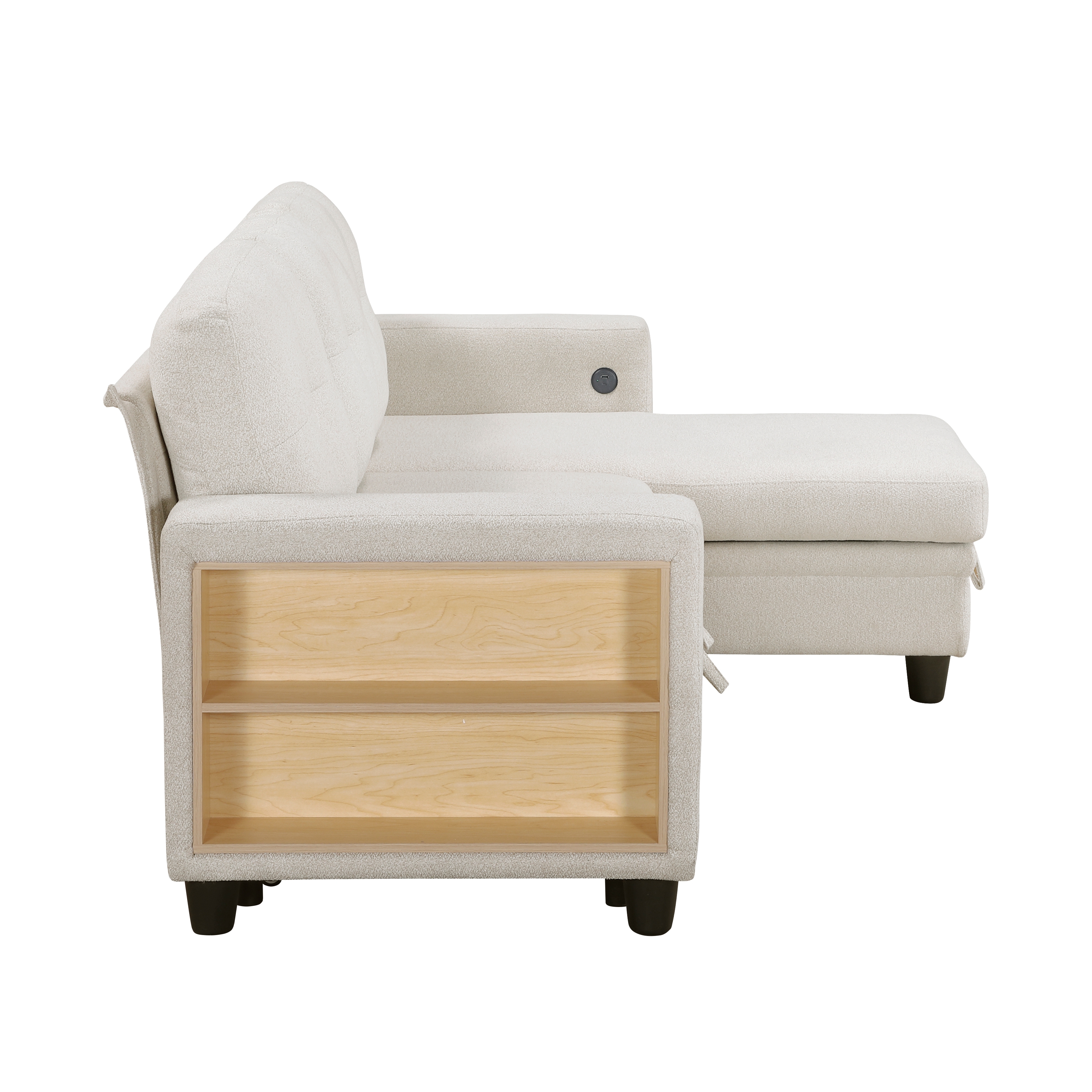 Homelegance Ansley 3-Piece Sectional Sofa with Pull-Out Bed