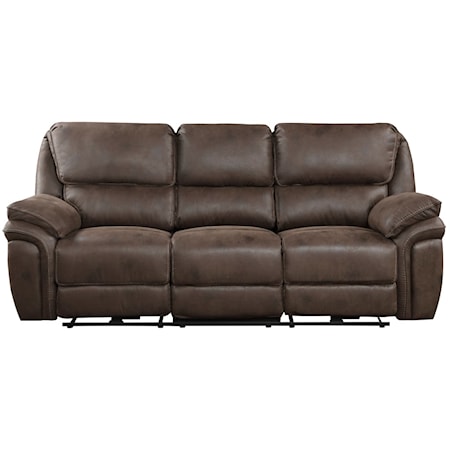 Casual Dual Power Reclining Sofa with USB Port