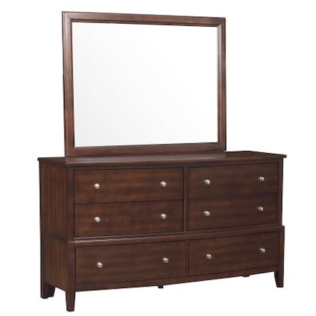 6-Drawer Dresser with Mirror