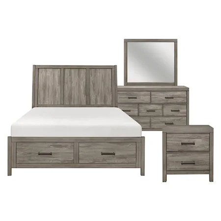 Rustic 4-Piece Queen Bedroom Set