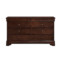 Traditional 8-Drawer Dresser with Felt-Lined Jewelry Drawers