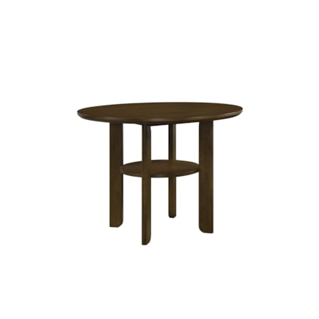 48" Rd. Counter-Height Table w/Lower Shelf