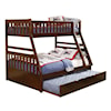 Homelegance Rowe Twin/Full Bunk Bed with Twin Trundle