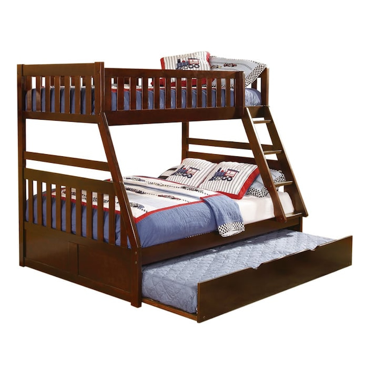 Homelegance Rowe Twin/Full Bunk Bed with Twin Trundle