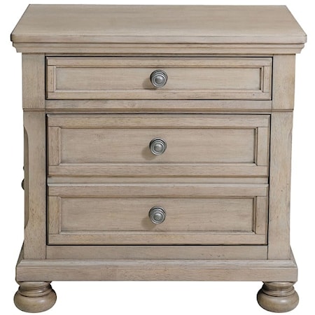 Traditional Nightstand with Hidden Drawer