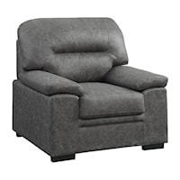 Contemporary Upholstered Chair with Pillow Arms