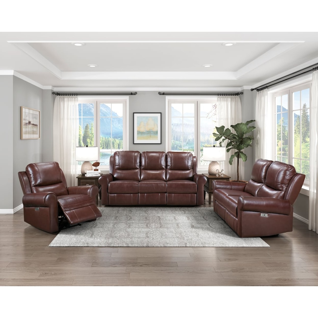 Homelegance McCall Double Reclining Sofa