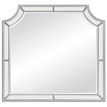 Glam Arched Mirror with Beveled Mirror Trim