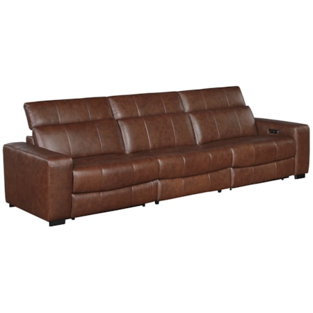 Leather Wall-Hugger Power Reclining Sofa
