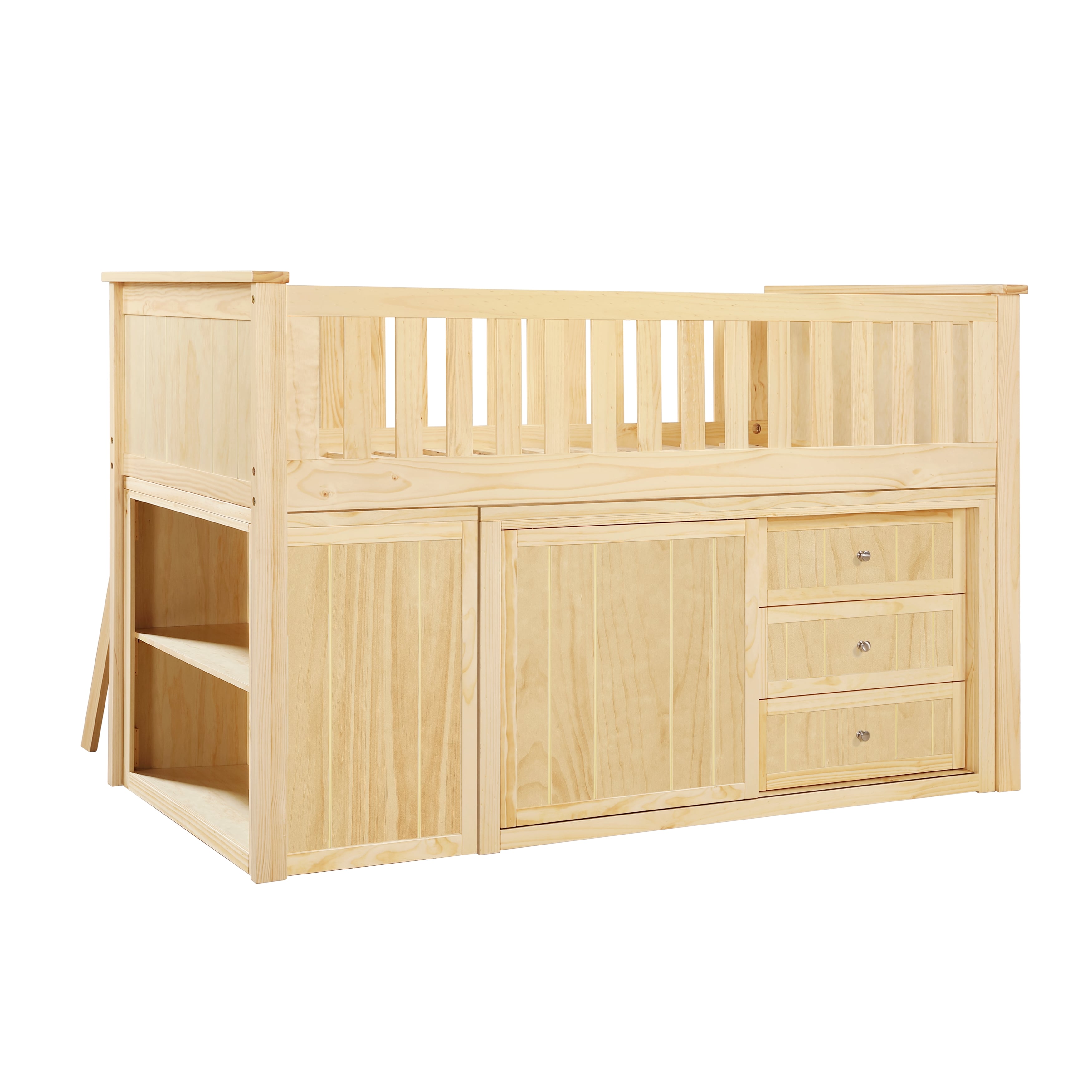 Low Loft Bunk Bed with Dresser