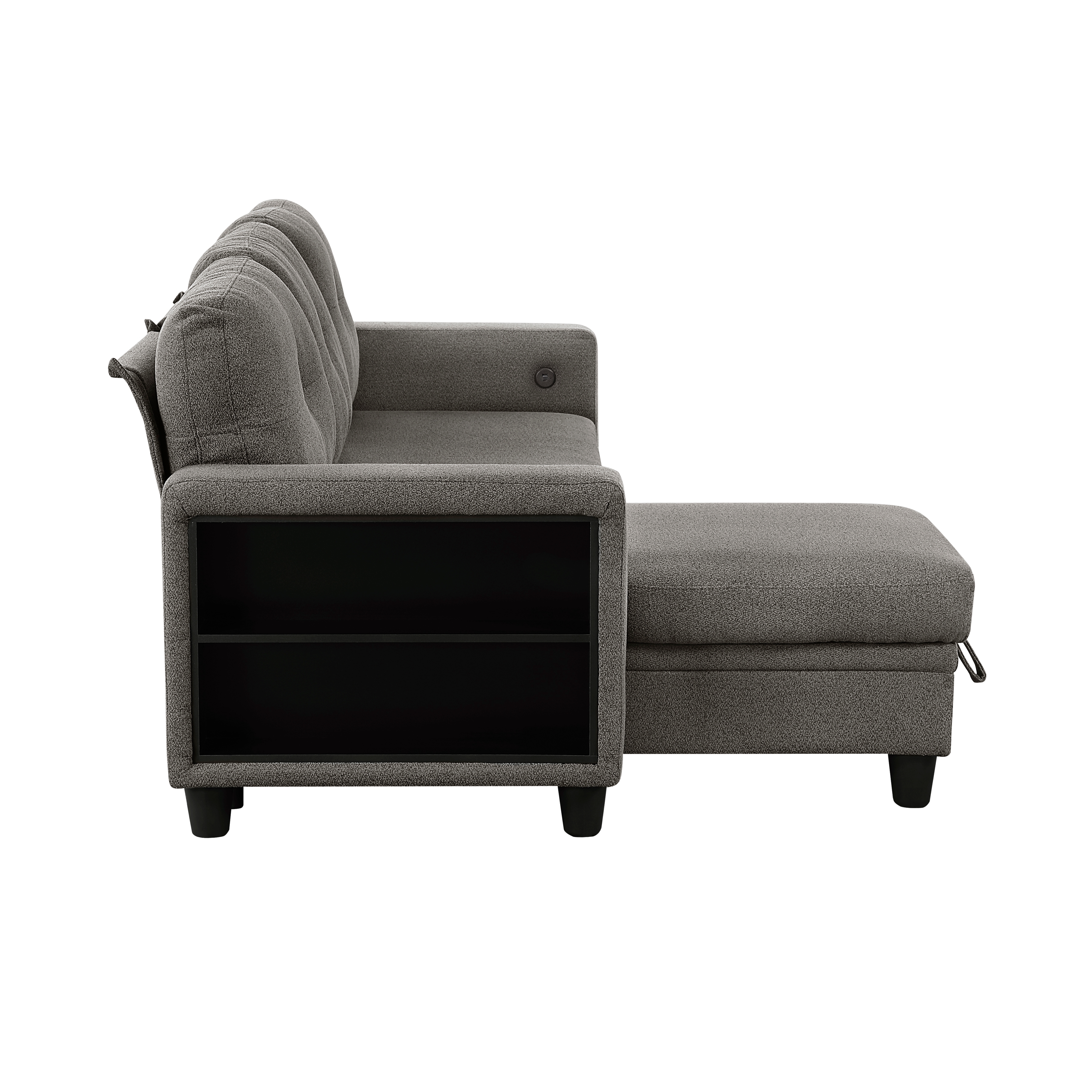 Homelegance Ansley 3-Piece Sectional Sofa with Pull-Out Bed