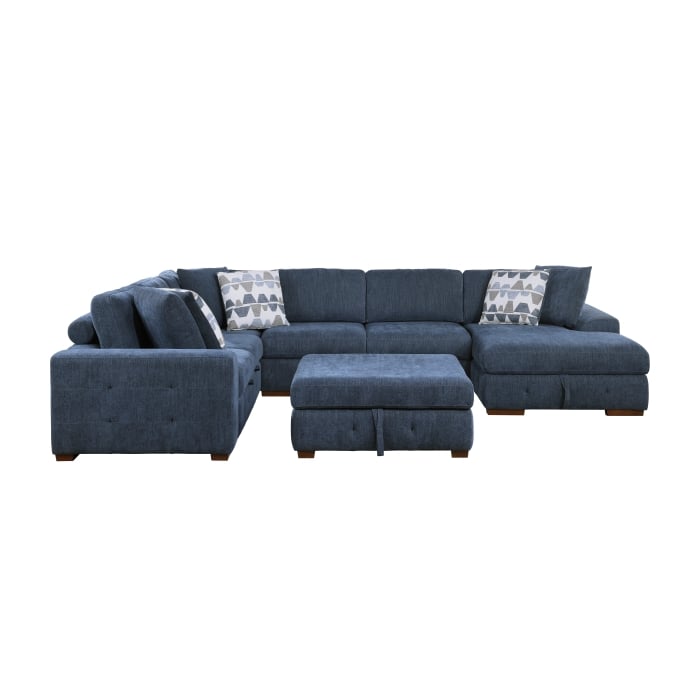 Homelegance Raife 4-Piece Sectional Sofa with Ottoman