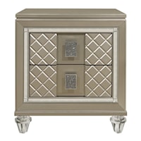 Glam 2-Drawer Nightstand